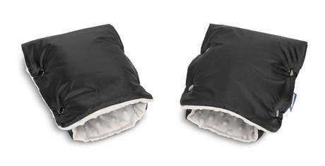 Sensillo rukávnik na kočík delený minky čierny, 