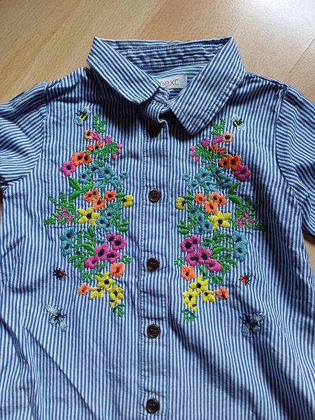 Košelové šaty/tunika v.74/6-9 mesiacov, next,74