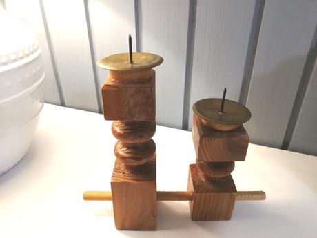 Drevený svietnik,