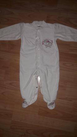 Plysovy overal biely, 74