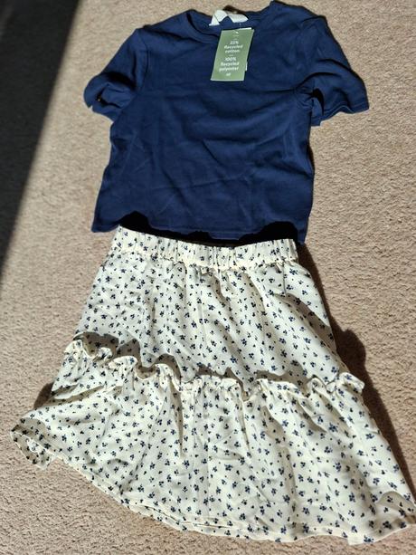 Sukna s trickom, h&m,158