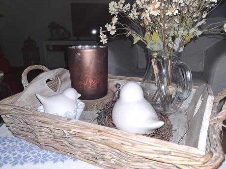 Nadherny skleneny svietnik jesenne travy, 