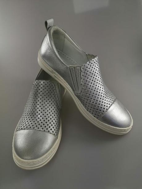 Dámske kožené slip on topánky karolina, 36