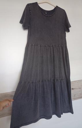 Šaty s efektom rifloviny cropp, xl