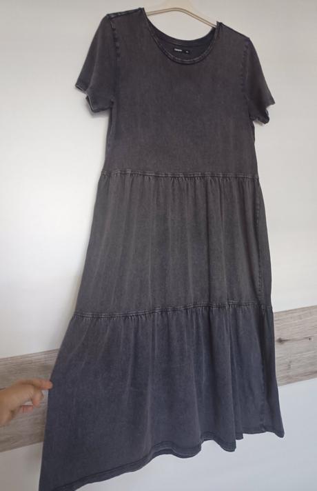Šaty s efektom rifloviny cropp, xl