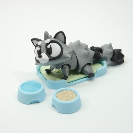 Vreckáčik mýval +postieľka, miska s vodou a jedlom, 