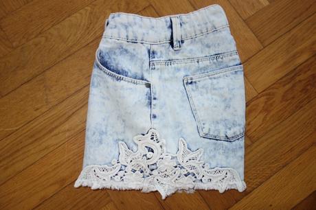 Rifľové šortky s krajkou 12-13, denim co,158