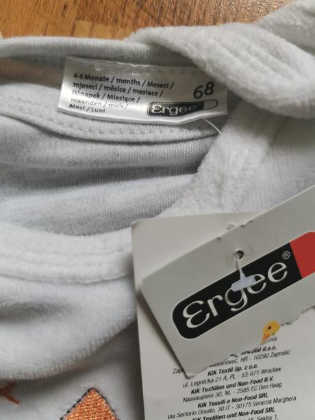 Dupačky s tričkom, ergee,68