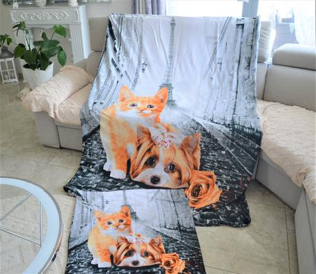 Posteľné obliečky-mačička+psík, 