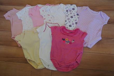 Balík bodyčiek s krátkym rukávom vel. 56, 50–62