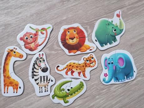 Prvé puzzle - africké zvieratká,