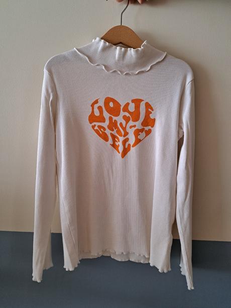 Vrúbkované tričko na jeseň/zimu, h&m,134