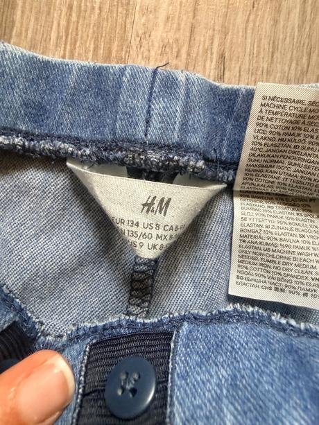 Sada širokých riflov 128/134, h&m,128