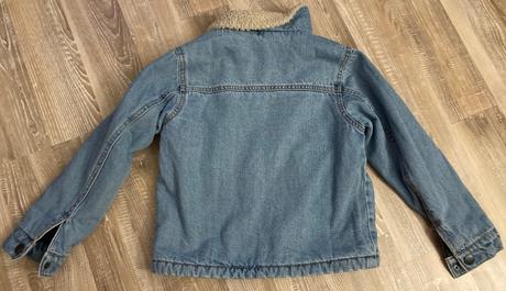 Next krásna oteplená riflová bundička s kožuškom, next,122