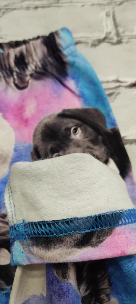 Zateplené legíny s potlačou psíkov, 80