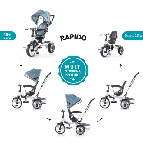 Rapido trojkolka so strieškou,