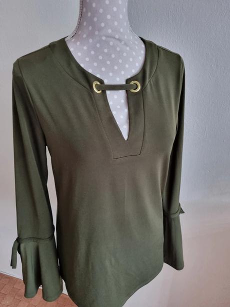 Olivový elastický top/blúzka michael kors 40, michael kors,40