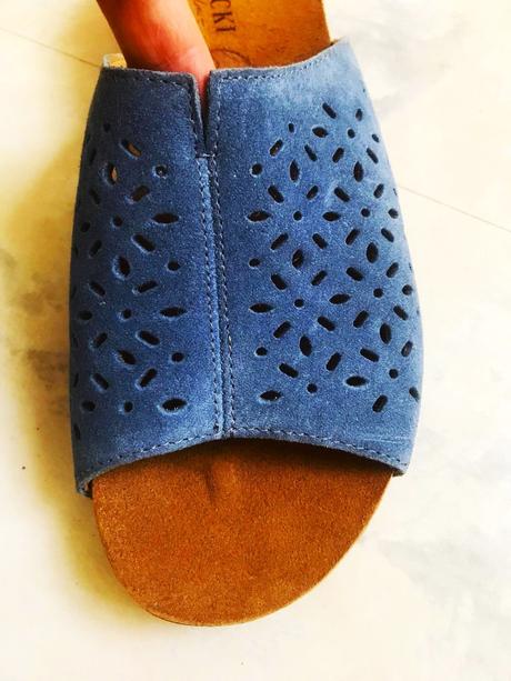 Kožené semišové šlapky, lasocki,38