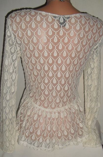 Elegantny cipkovany topik h&m, h&m,xs