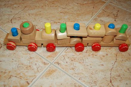 Skladaci drevený vláčik klasika,