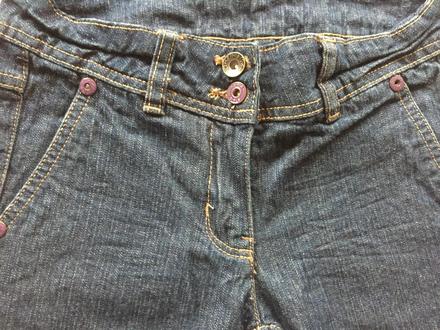 Riflové kratšie nohavice, 140