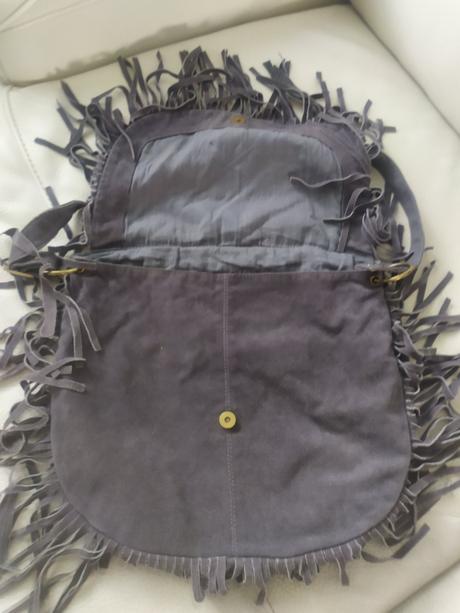 Kozena kabelka  - brusena koza, 