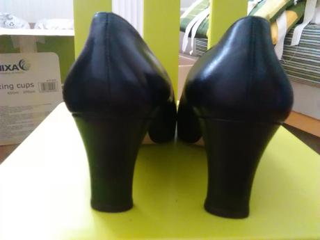 Kožené poltopánky na vyššom opätku č. 38, 38