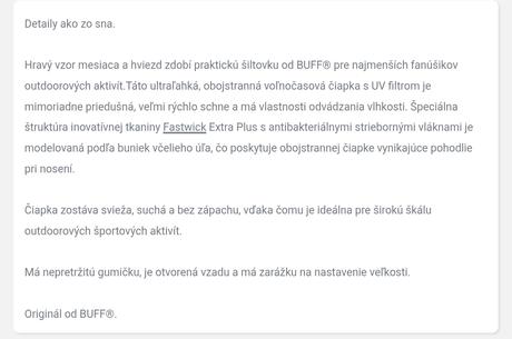 Obojstranná detská čiapka buff s uv, 