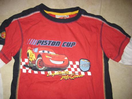 Tričko s dlhým rukávom cars, mc queen, h&m,122