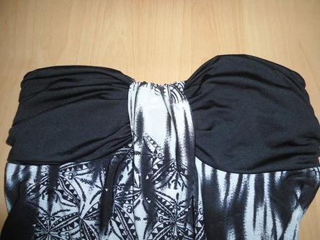 Ciernobiele tricko bez ramienok, 38