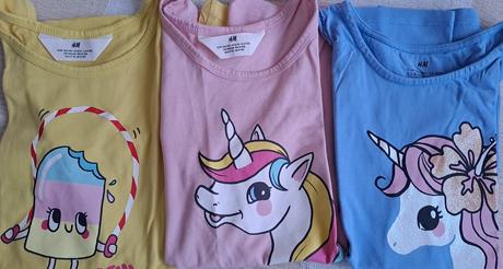 Letné tričká - tielka 3 ks, h&m,134