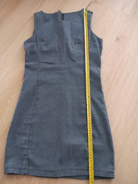 Kárované mini šaty, s