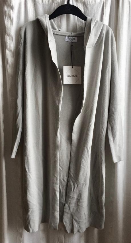 Lost muse eight dlhý sivý kardigan vel.36/s, 36 / s