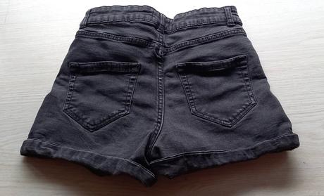 Riflové šortky s vysokým pásom, only,xs