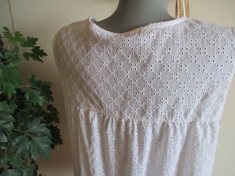 Biela madeirová blúzka, h&m,m