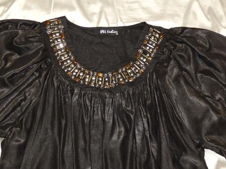 Kvaitná čierna tunika, xl