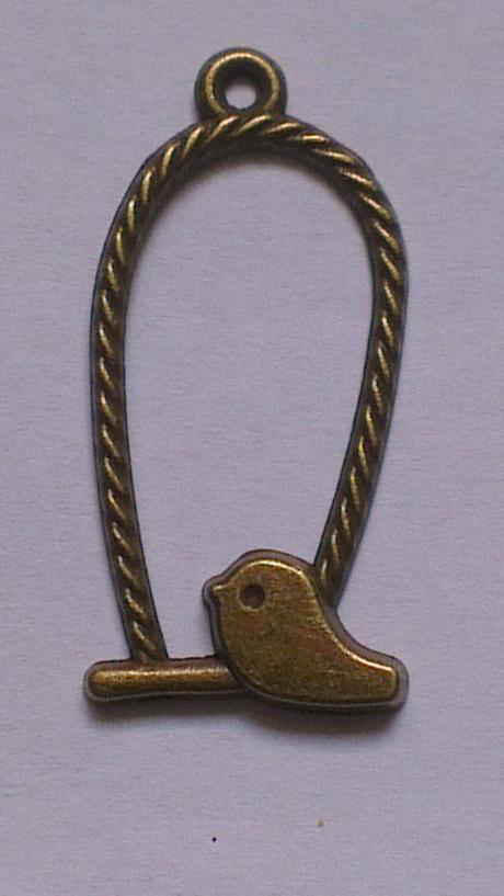Prívesok vtáčik na húpačke 16x34mm, 
