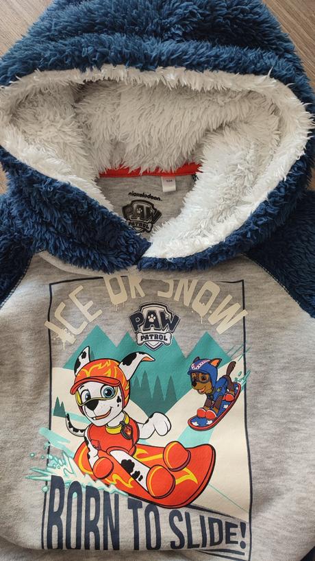 Hrubá mikina labková patrola, c&a,104