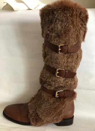 Frida luxusne znackove cizmy s pravou kozusinou, 37