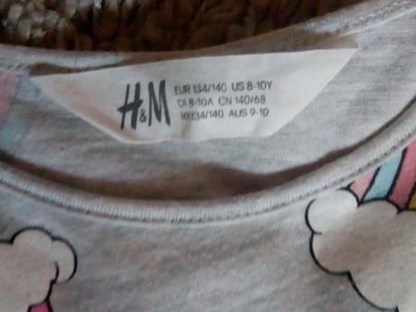 Šaty - dúha a obláčiky, h&m,134