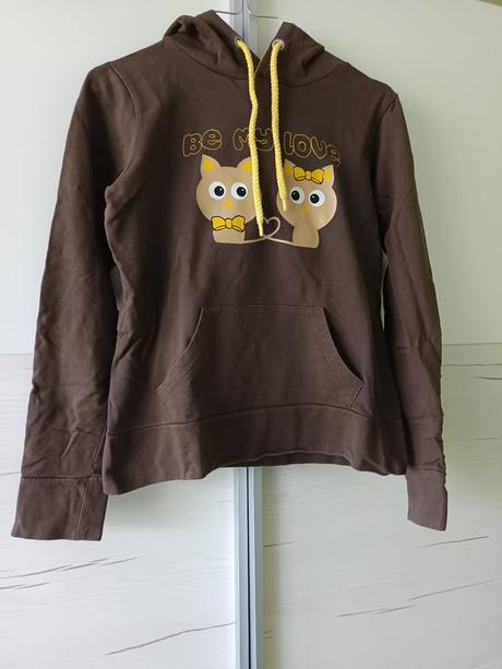 Hnedá mikina s kapucňou, m