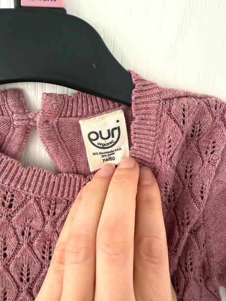 Detské šaty zo zmesi bavlny a hodvábu, 74