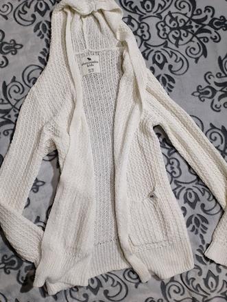 Biely pletený kardigan abercrombie and fitch, abercrombie&fitch,s