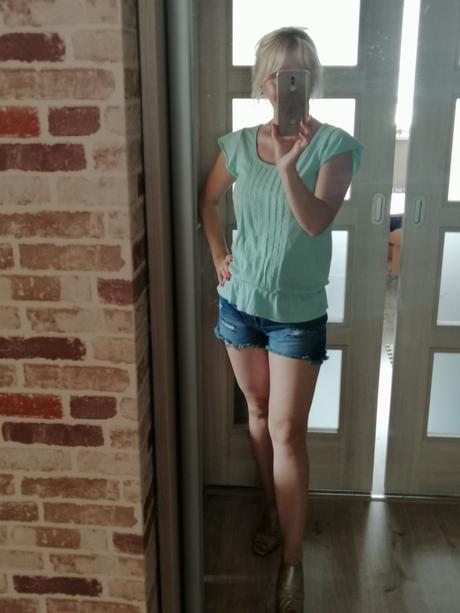 Bavlnená mint bluzicka, zn. tu, veľkosť xs/s, s