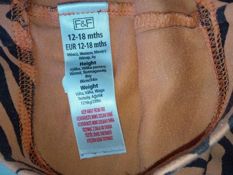 Dievčenské legíny so vzorom zebry f&f (86), f&f,86