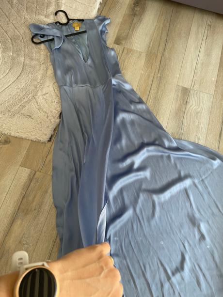 Spoločenske šaty belase modre dlhe, h&m,36