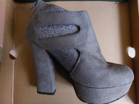 Čižmy s glitrami platforme, graceland,37