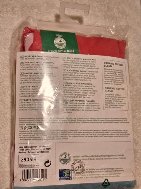 Body s krátkym rukávom, tchibo,62 / 68