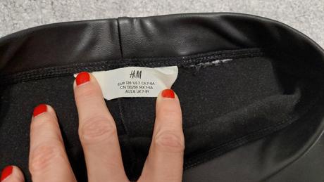 Koženkové legíny h&m, h&m,128