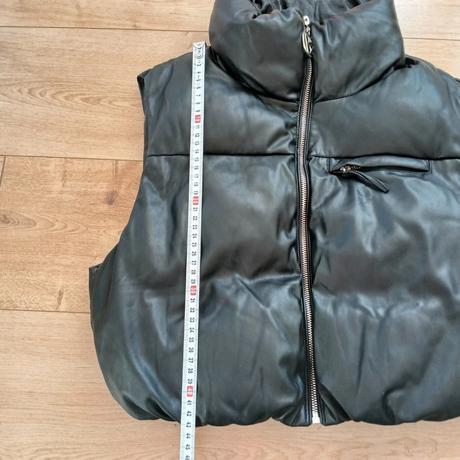 Koženková hrubá vesta bershka, bershka,s